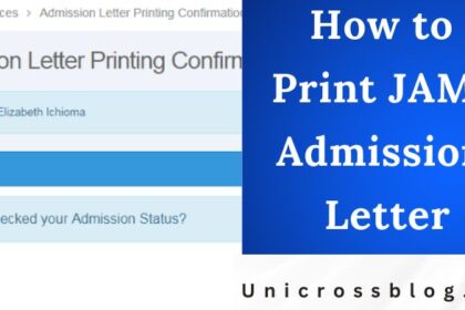 How to Print JAMB Admission Letter