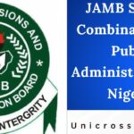 JAMB Subject Combination for Public Administration in Nigeria