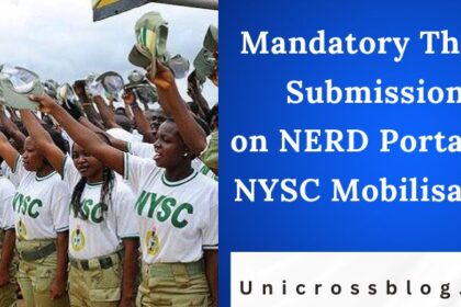 Mandatory Thesis Submission on NERD Portal for NYSC Mobilisation