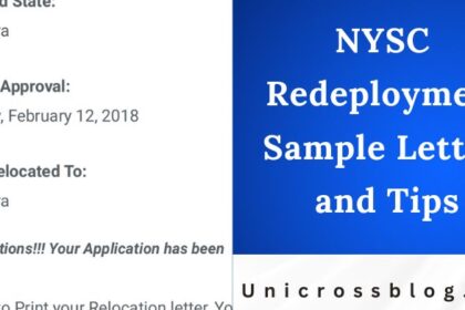 NYSC Redeployment Sample Letter and Tips