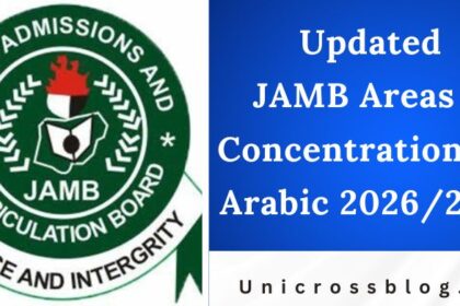 Updated JAMB Areas of Concentration for Arabic 2026/2027