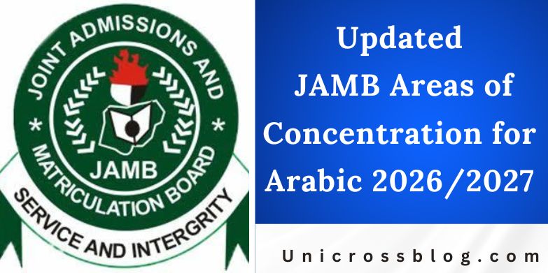 Updated JAMB Areas of Concentration for Arabic 2026/2027