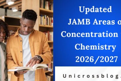 Updated JAMB Areas of Concentration for Chemistry 2026/2027