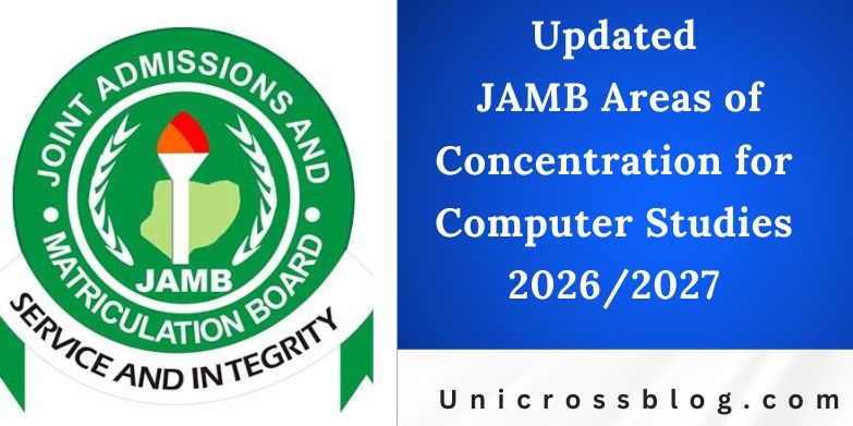 Updated JAMB Areas of Concentration for Computer Studies 2026/2027