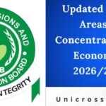 Updated JAMB Areas of Concentration for Economics 2026/2027