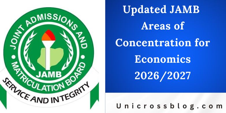 Updated JAMB Areas of Concentration for Economics 2026/2027