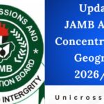 Updated JAMB Areas of Concentration for Geography 2026/2027